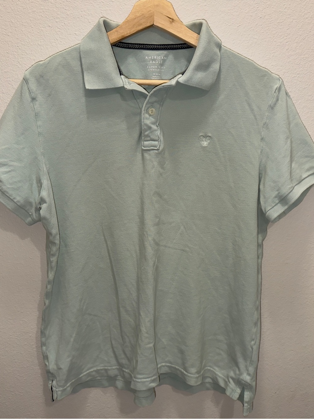 American Eagle Outfitters Mint Green Polo Shirt Size M